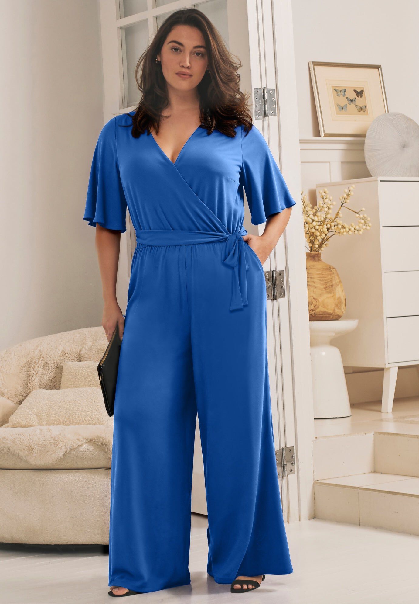 Audrey Twist Front Jumpsuit | Avenue