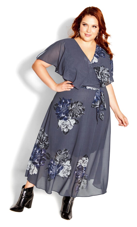 Bouquet Dress - slate, GREY, alternate image number 2