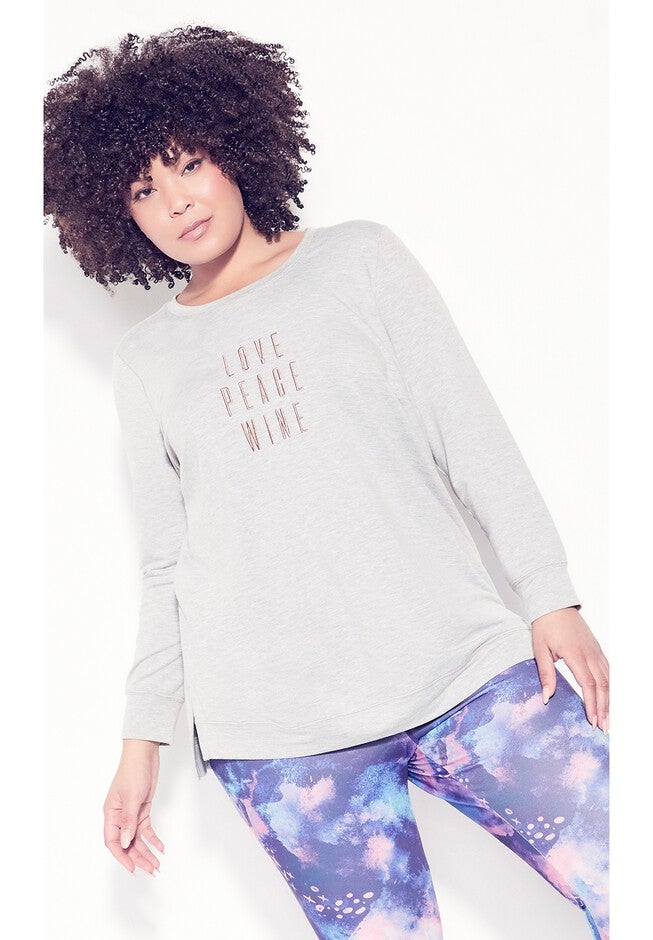 Love Wine Plain Top, LIGHT GREY, alternate image number 8