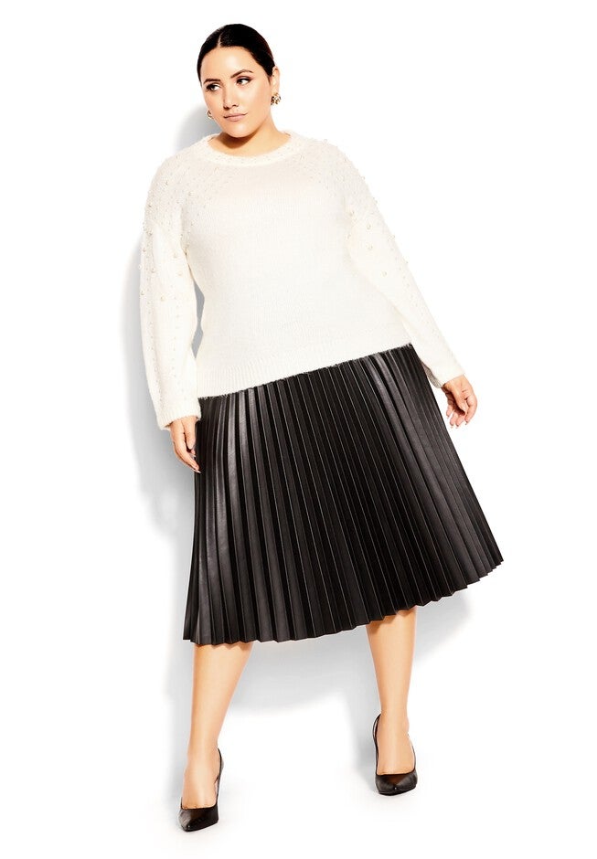 Pearl Sweater - pearl, WHITE, alternate image number 6