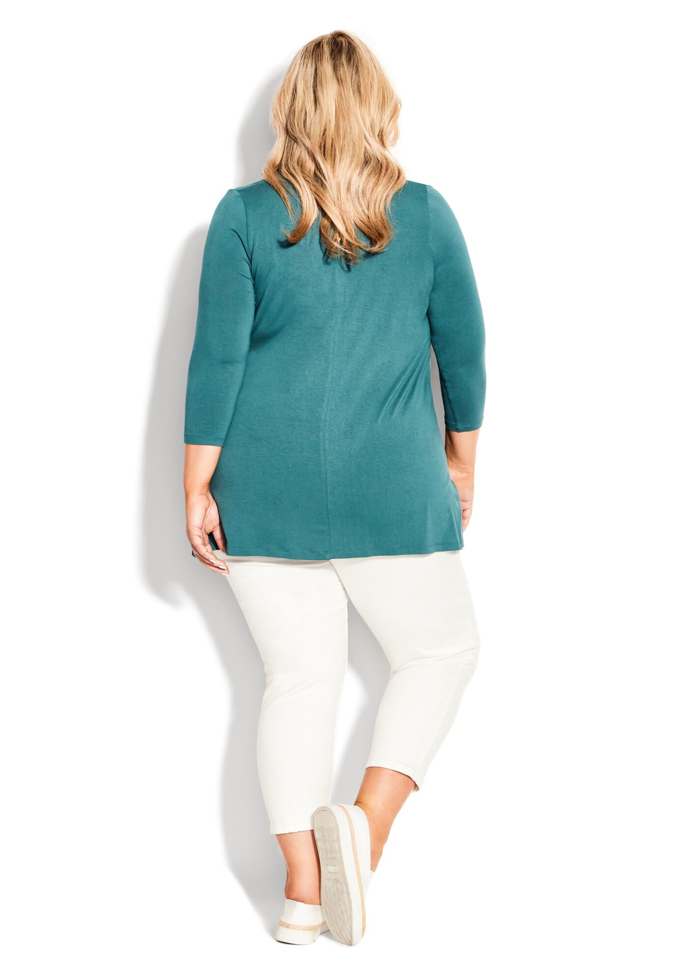 Ellis Plain Tunic, TEAL, alternate image number 4