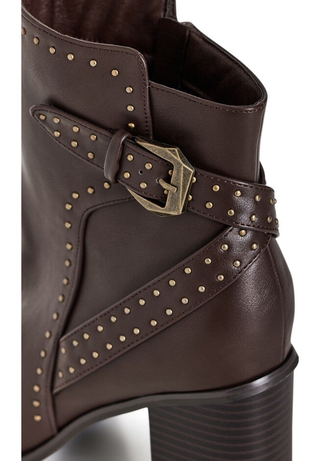WIDE FIT Orly Ankle Boot - choc brown, BROWN, alternate image number 6