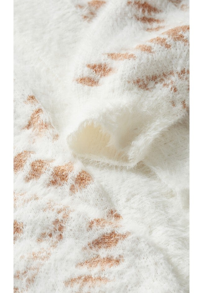 Aztec Jacquard Cardigan - cream, BEIGE, alternate image number null
