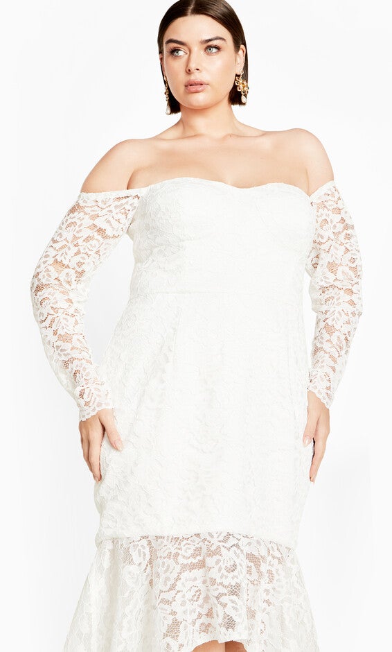 Lace Athena Dress - ivory, WHITE, alternate image number null