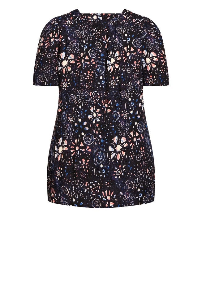 Square Neck Print Top, BATIK, alternate image number null