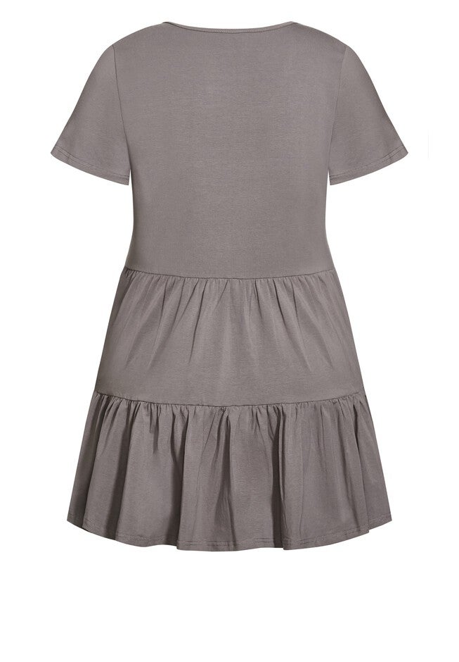 Social Tier Dress - slate, GREY, alternate image number 3
