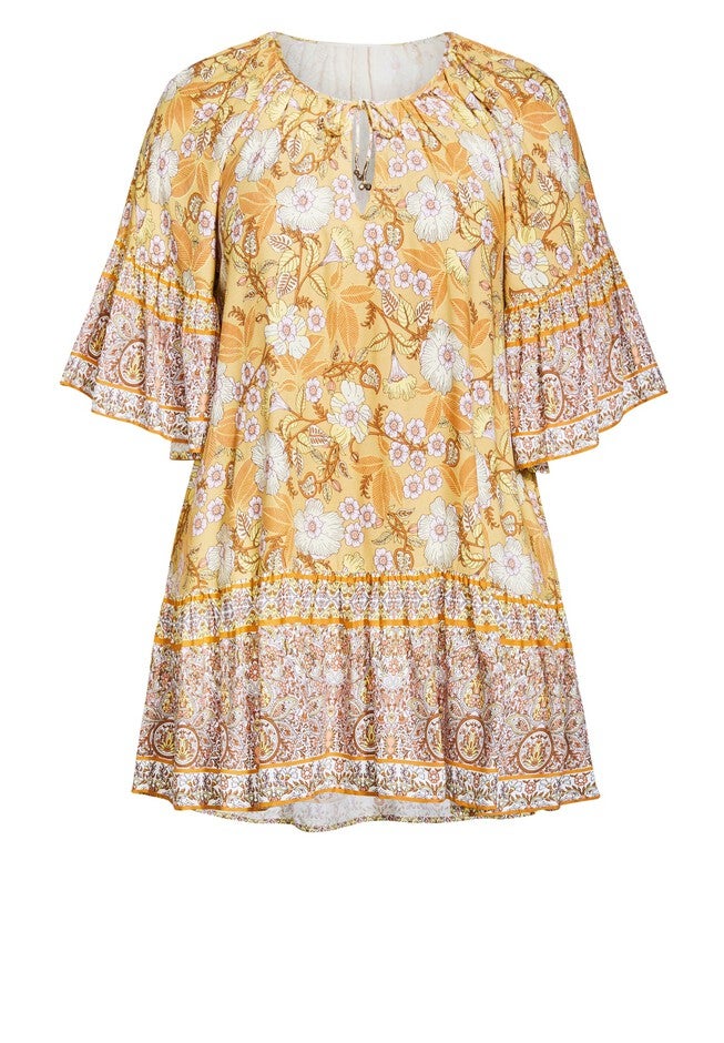 Follow Your Heart Tunic, GOLD BLOOMED AWAY, alternate image number 3