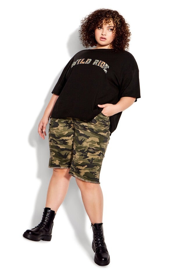 Rylie Crop Tee, ANIMAL SLOGAN, alternate image number 6