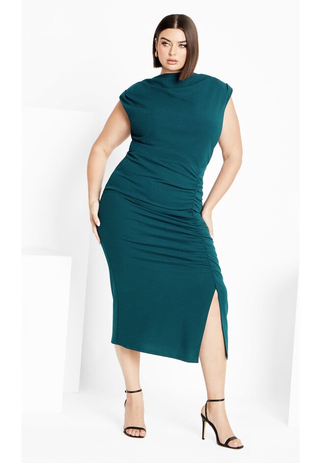 Zaby Dress - emerald, GREEN, alternate image number null
