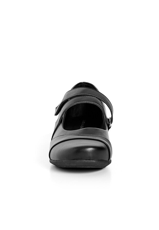 Brooklyn Comfort Crossover Strap Flat, BLACK, alternate image number null