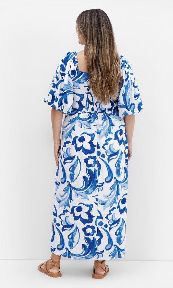 Nala Midi Dress - print, BLUE, alternate image number null