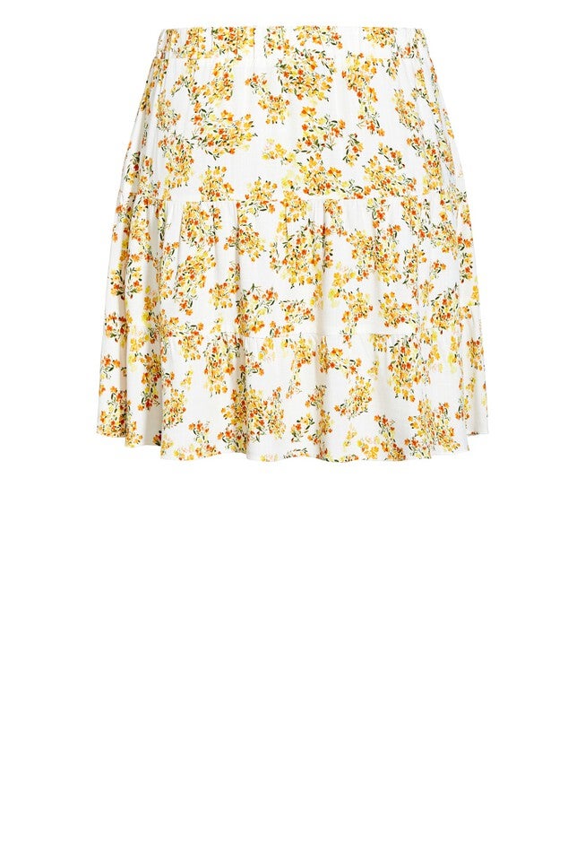 Sorrento Floral Skirt - black, WHITE, alternate image number null