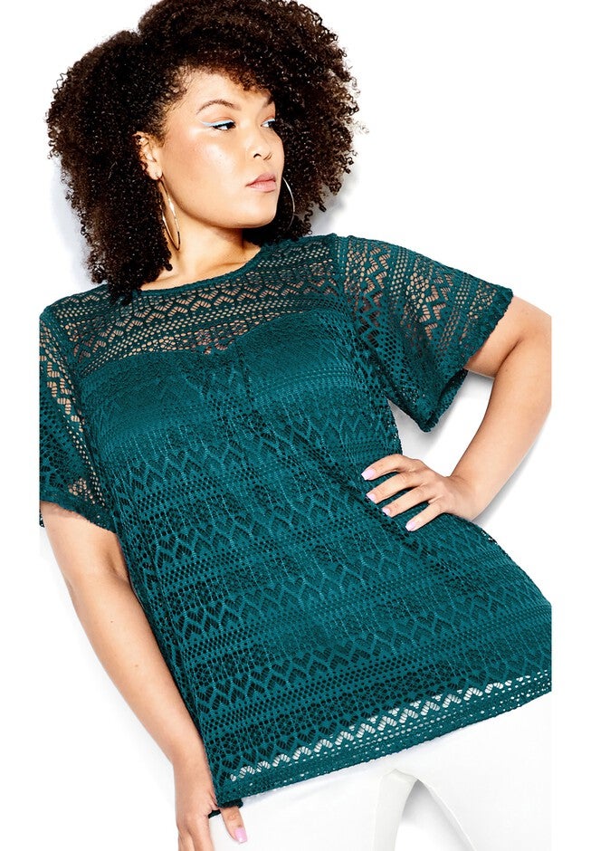 Serenity Top - teal, GREEN, hi-res image number null