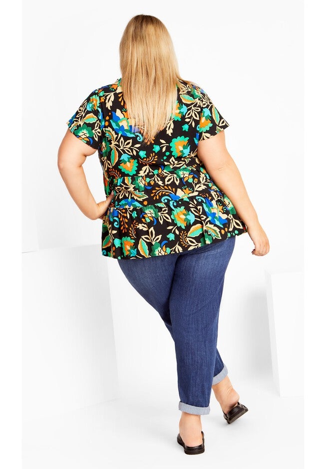 Lani Print Top, VOYAGER, on-hover image number null
