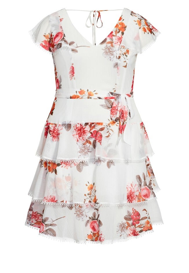 Floral Crush Dress - ivory, WHITE, alternate image number 3
