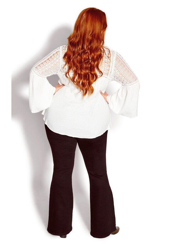 Sweet Dream Embroidered Top - ivory, WHITE, alternate image number null