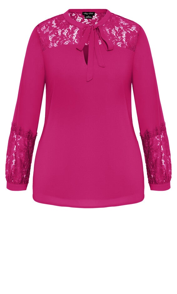 Mysterious Lace Top - sangria, SANGRIA, alternate image number 4