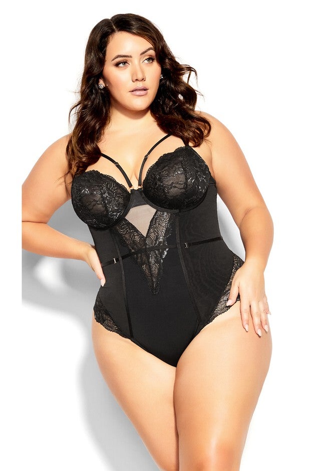 Blythe Underwire Bodysuit - black, BLACK, hi-res image number null