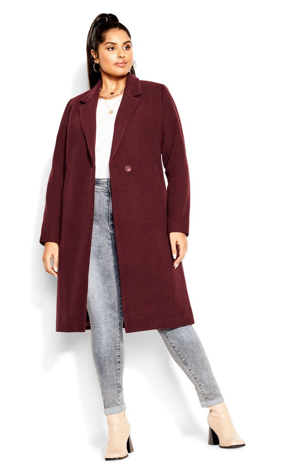 Effortless Chic Coat - oxblood, RED, alternate image number 3