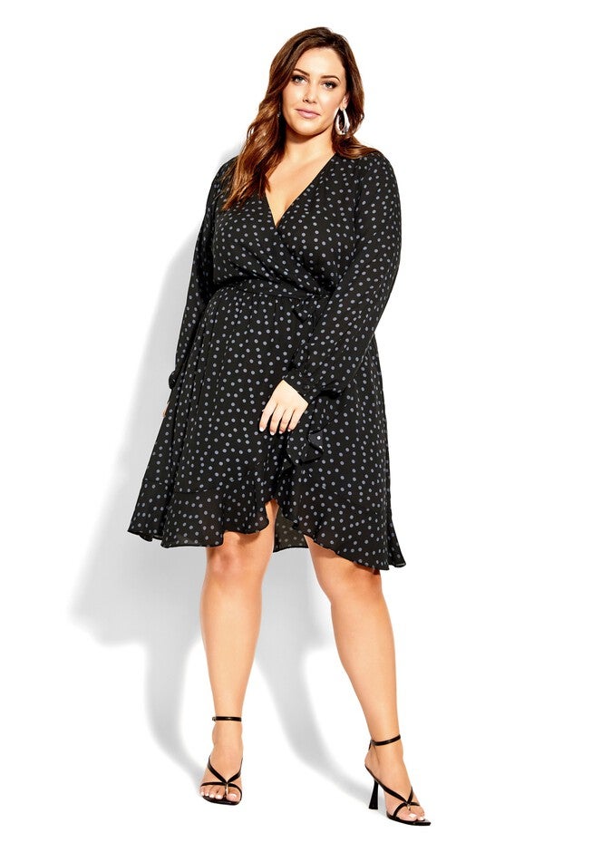Amber Spot Dress - slate, GREY, alternate image number null