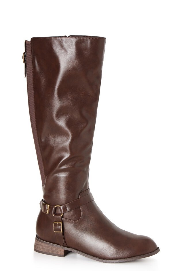 WIDE FIT Allegra Knee Boot - choc brown, BROWN, hi-res image number null