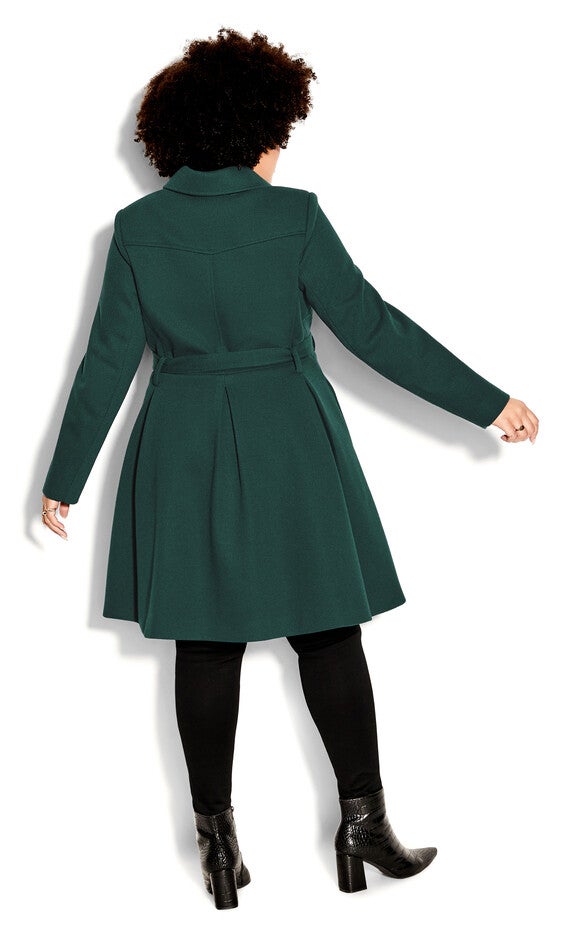 Blushing Belle Coat - jade, GREEN, alternate image number 4
