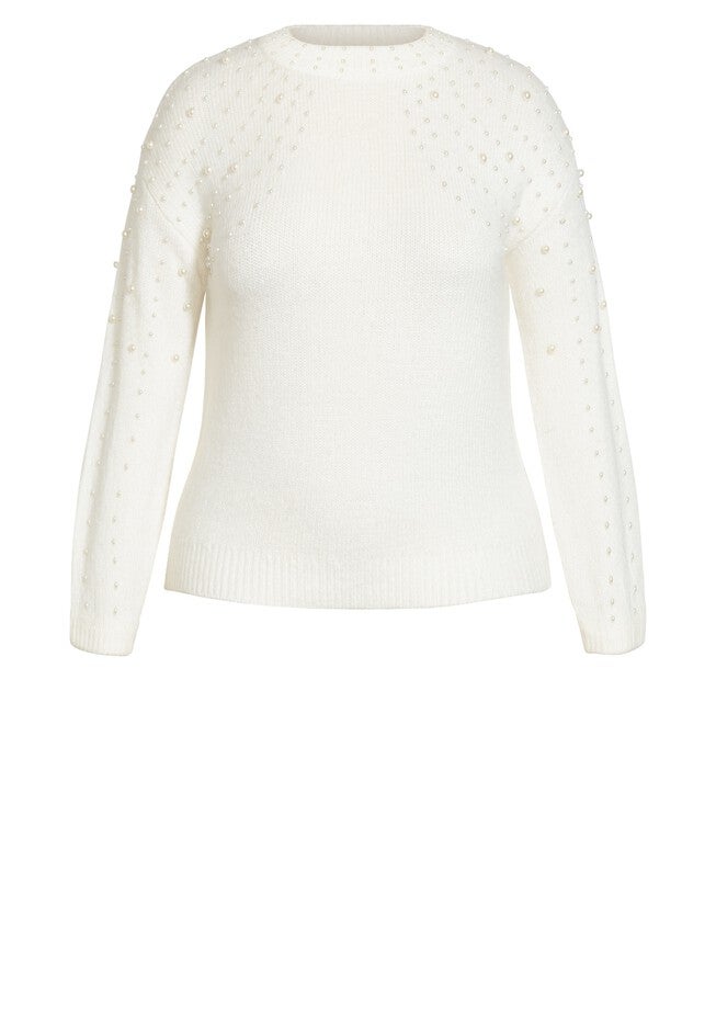 Pearl Sweater - pearl, WHITE, alternate image number 4