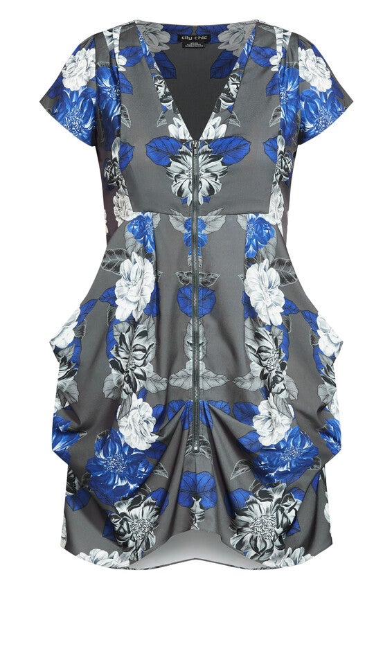 Epic Floral Tunic - slate, GREY, alternate image number 5
