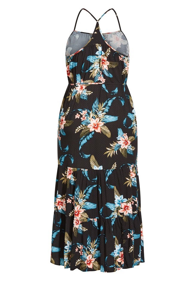 Azores Botanica Maxi Dress - black, BLACK, alternate image number null