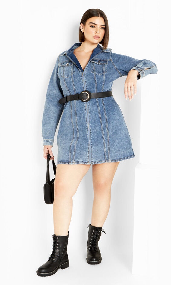 Oaklyn Dress - mid denim, MID, alternate image number null