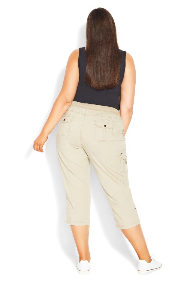 Cotton Roll Up Capri 2, SAND, on-hover image number null