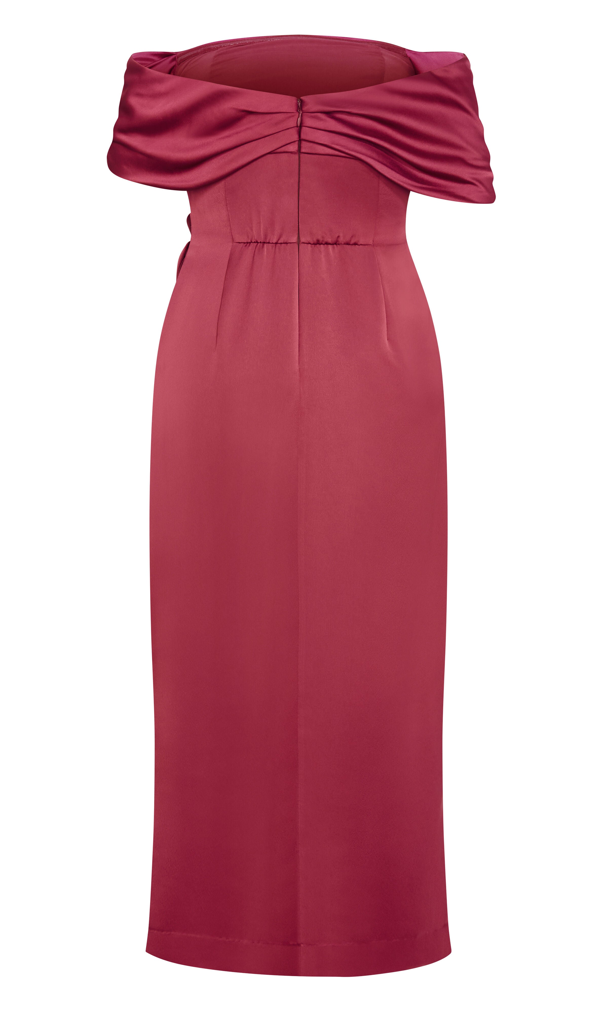 Paloma Off Shoulder Maxi Dress - bordeaux, RED, alternate image number 5