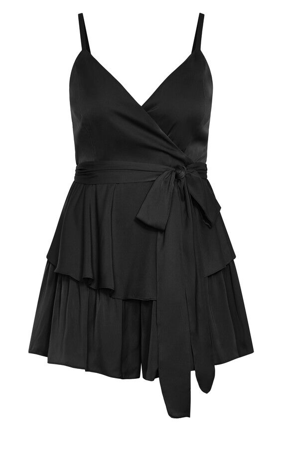 Party Wrap Playsuit - black, BLACK, alternate image number null