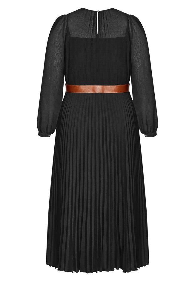 Love Pleat Dress - black, BLACK, alternate image number 4