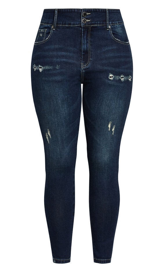Asha Baby Rip Jean - dark denim, BLUE, alternate image number 4