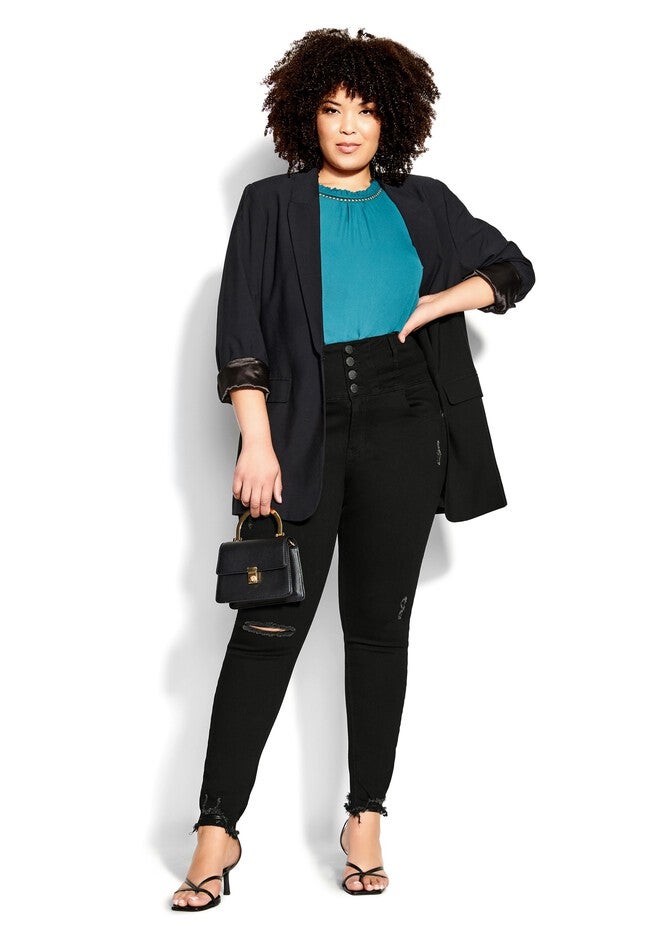 Corset Rip Vibes Jean - black wash, BLACK, on-hover image number 1