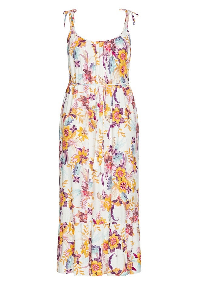 Tilly Print Maxi Dress - ivory, WHITE, alternate image number 4