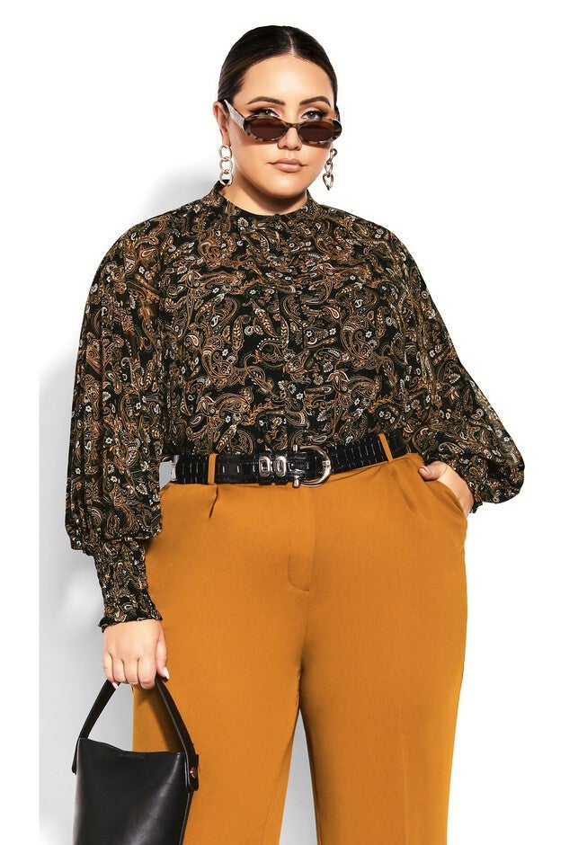 Paisley Top - black, BLACK, hi-res image number null