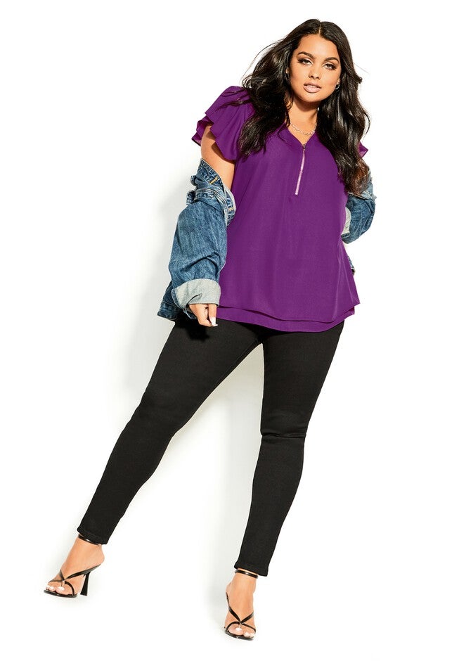 Zip Fling Top - purple, PURPLE, on-hover image number 1