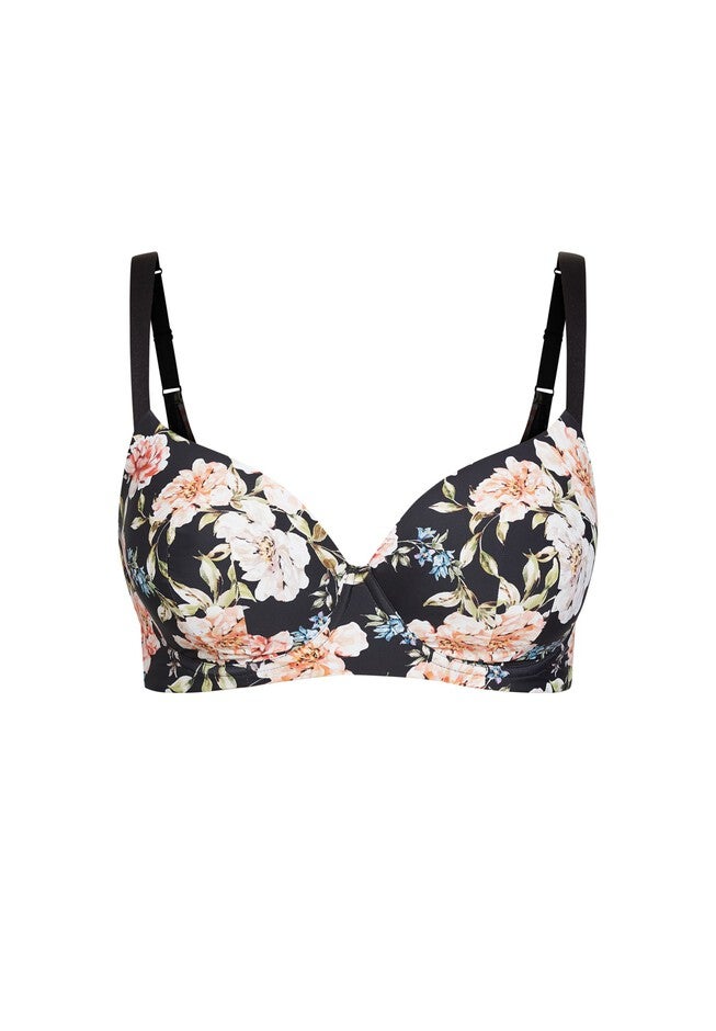Smooth & Chic Print T-Shirt Bra - rosy, PINK, alternate image number null
