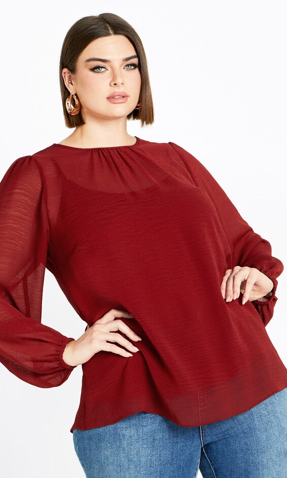 Freya Shirt - sienna, RED, hi-res image number null
