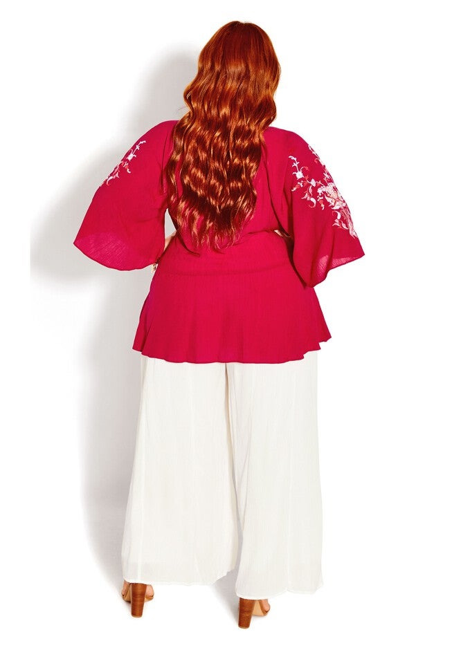 Boho Top - fire, RED, on-hover image number null