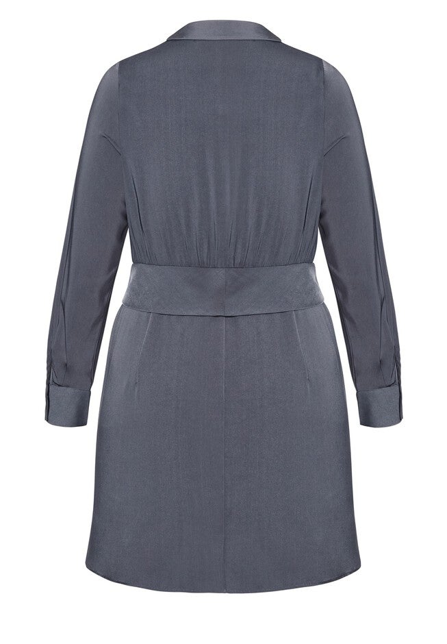 Tie Detail Dress - smoke, GREY, alternate image number 2