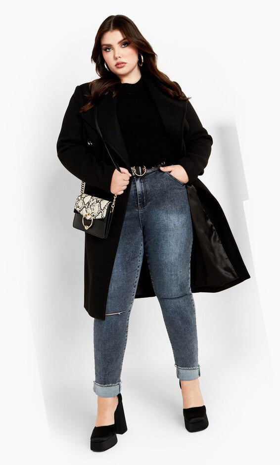 Sassy Military Coat - black, BLACK, hi-res image number 0