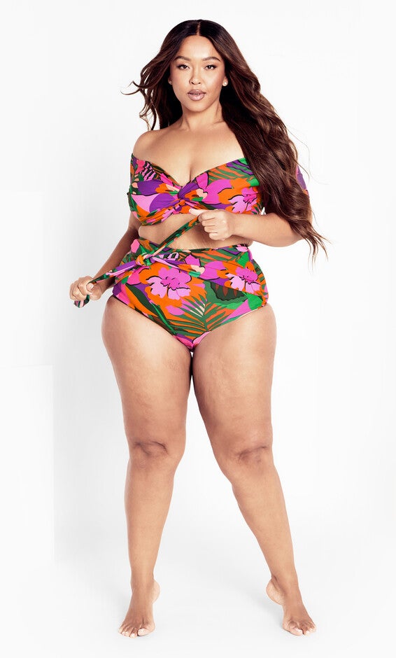 Sicilia Underwire Print Bikini Top - fuchsia, PINK, alternate image number 3