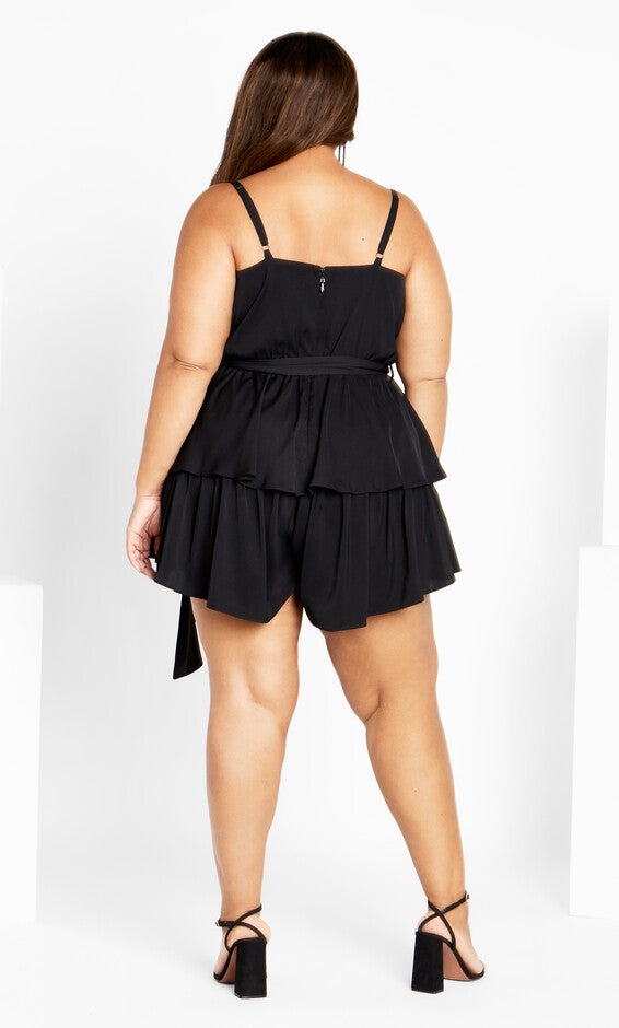 Party Wrap Playsuit - black, BLACK, alternate image number null