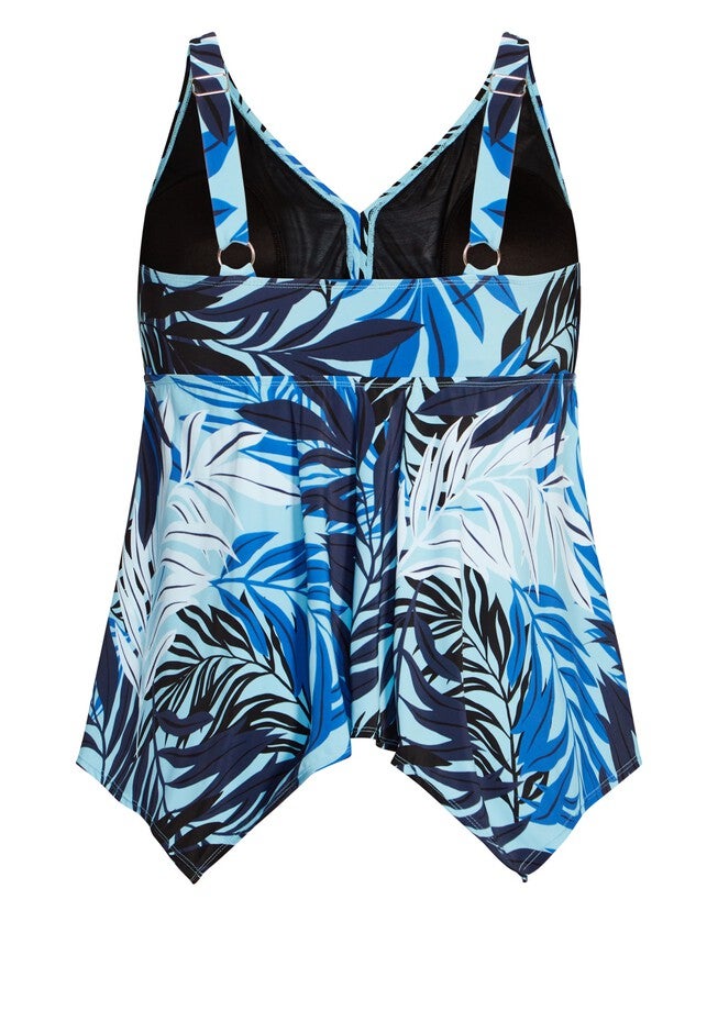 Sharkbite Print Tankini Top, BLUE LAGOON, alternate image number null
