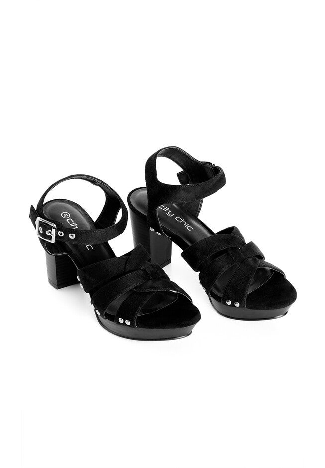 WIDE FIT Mule Felicity Heel - black, BLACK, alternate image number 5