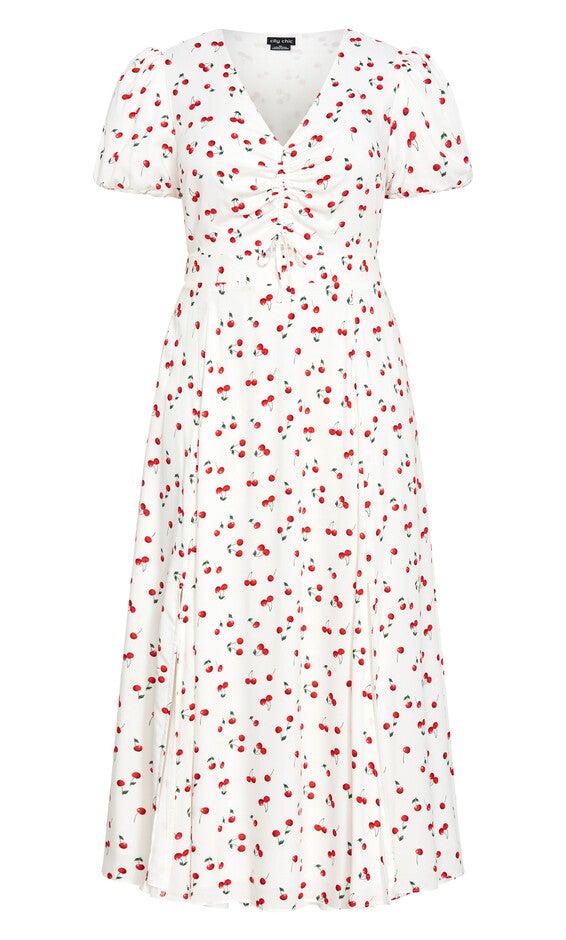 Aliya Dress - white, WHITE, alternate image number 4