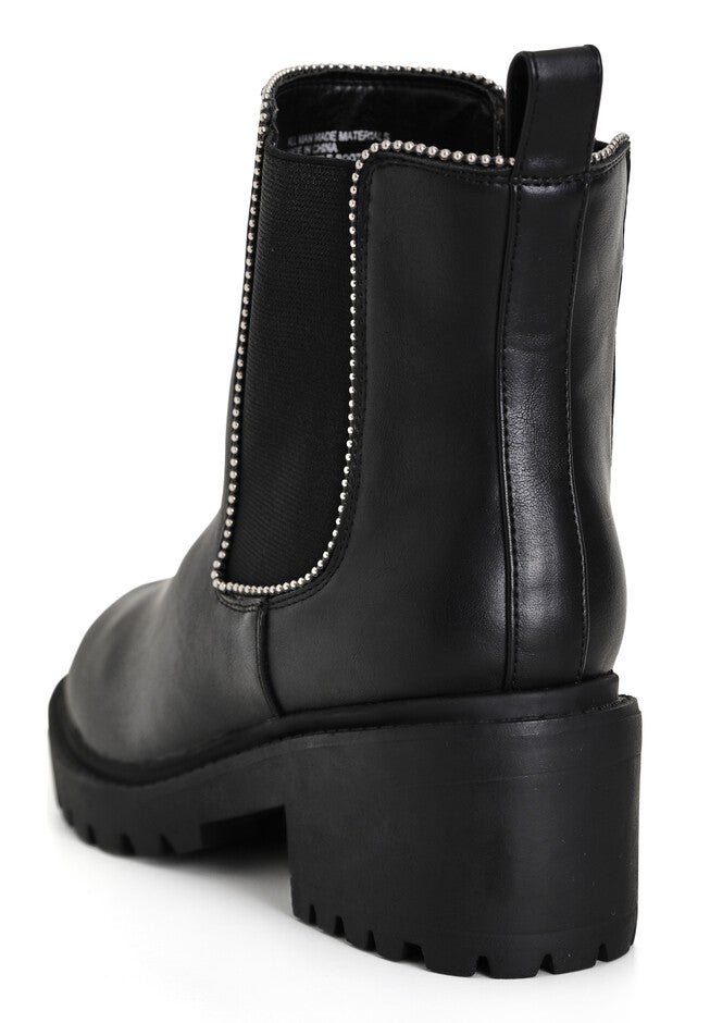 WIDE FIT Spike Ankle Boot - black, BLACK, alternate image number null